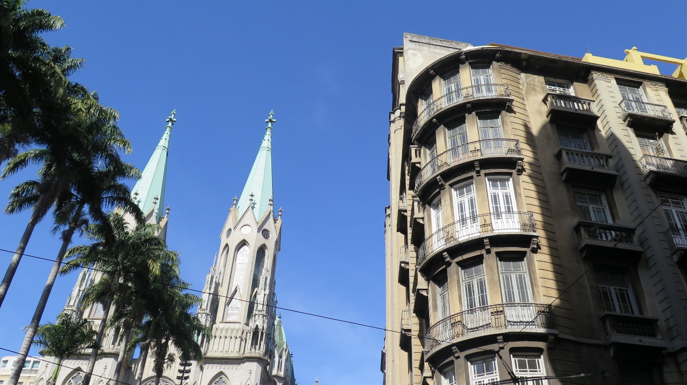 Praça da Sé, SP, Praca da Se, Sao Paulo, Brazil, Marco