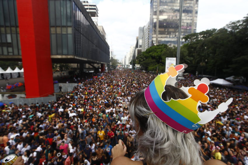 A 21ª Parada do Orgulho LGBT de São Paulo neste domingo Foto: Cesar Itiberê / Fotos Públicas