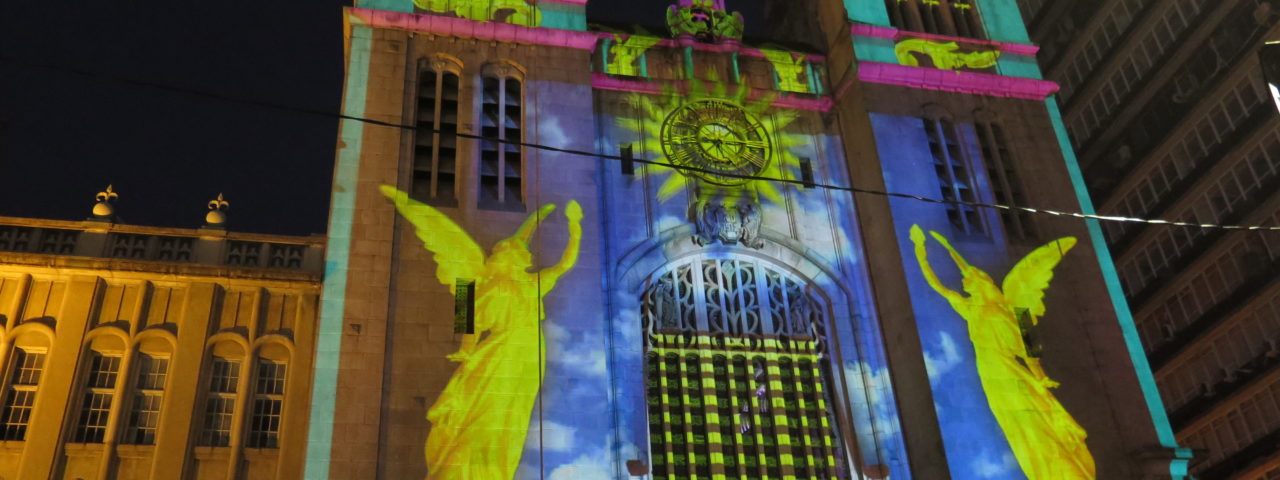 Videomapping no Mosteiro de São Bento no Festival de Natal