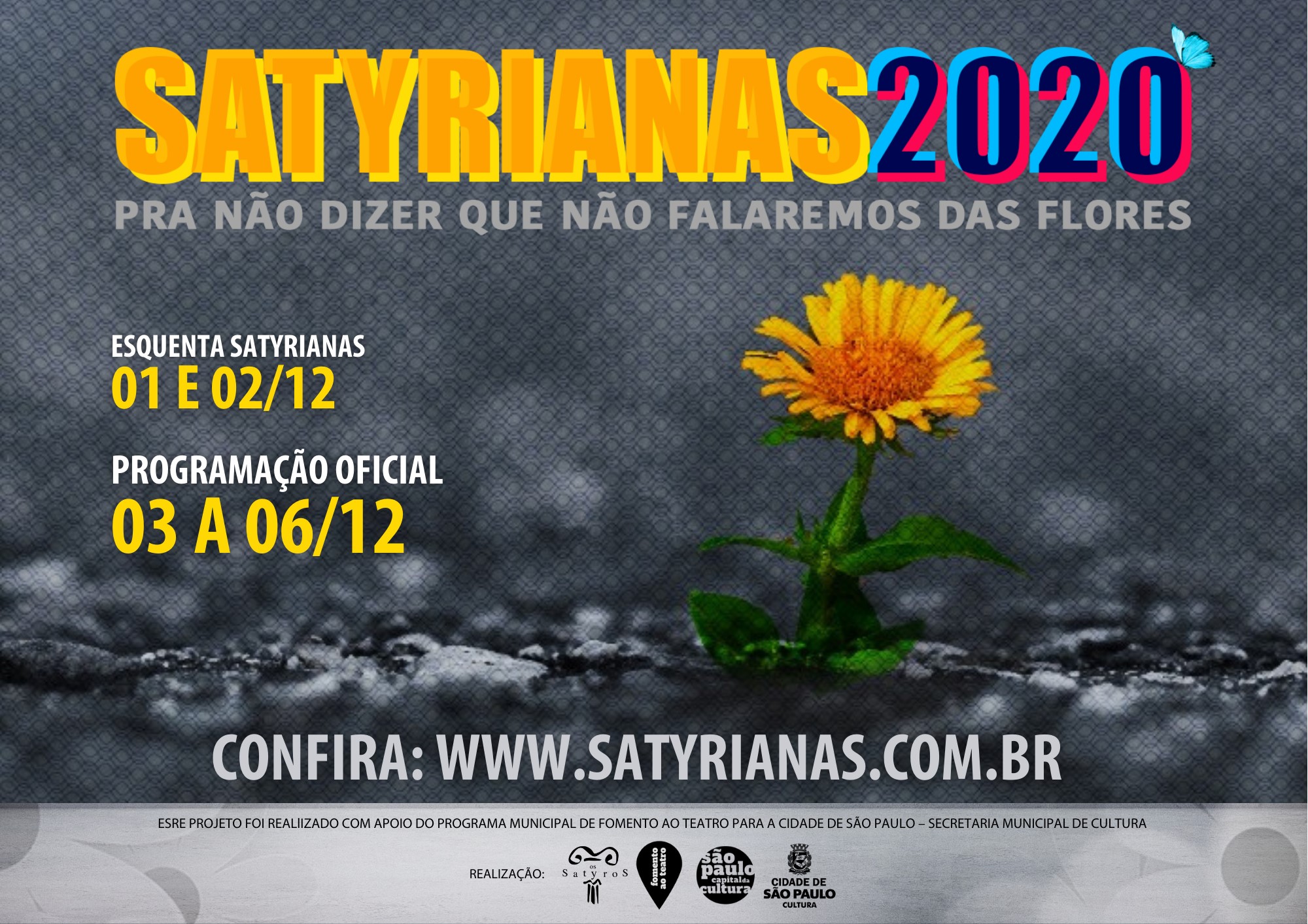 22ª edição do festival Satyrianas começa nesta quinta (2); conheça a  programação!